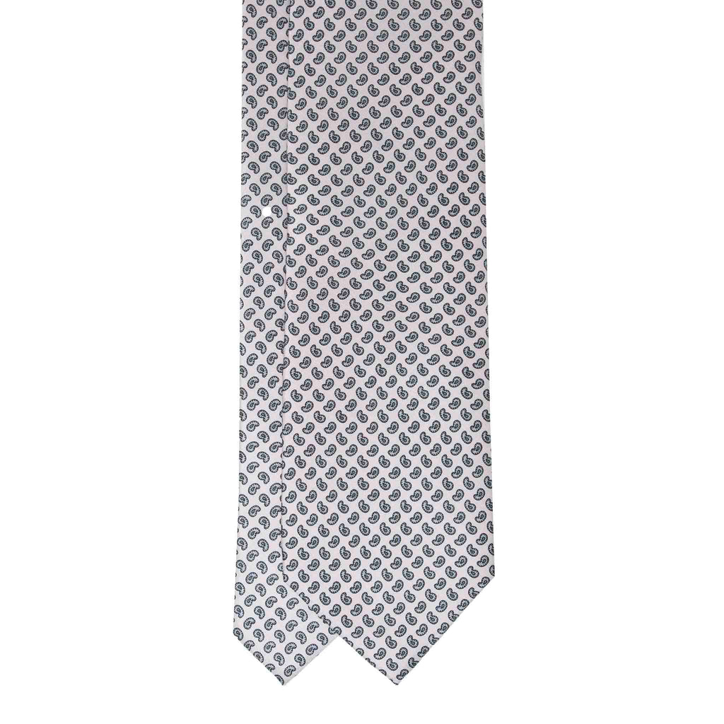 Pink and Grey Paisley Silk Tie Serà Fine Silk