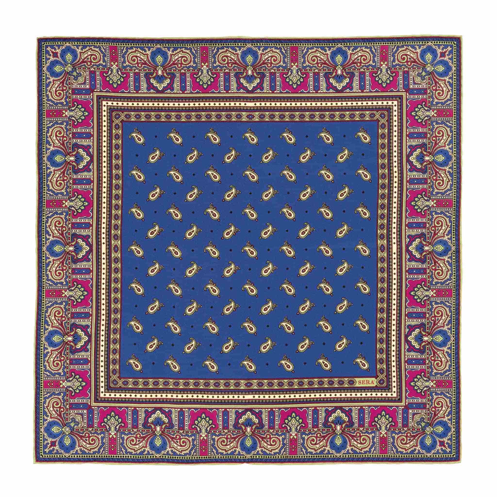 Blueberry Recioto Silk Pocket Square Serà Fine Silk