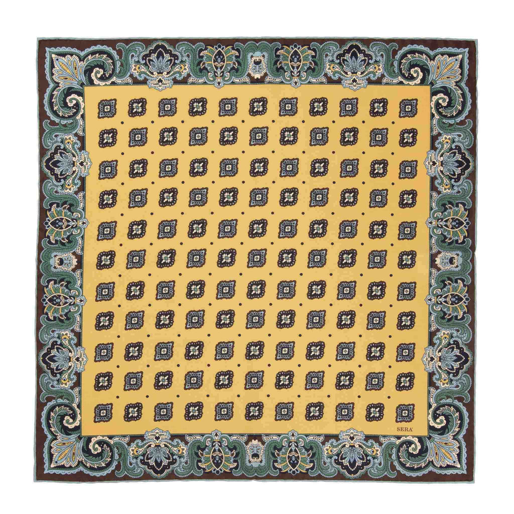 Calicanto Silk Pocket Square Serà Fine Silk