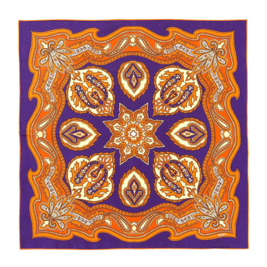 Violet Chianti Silk Pocket Square Serà Fine Silk