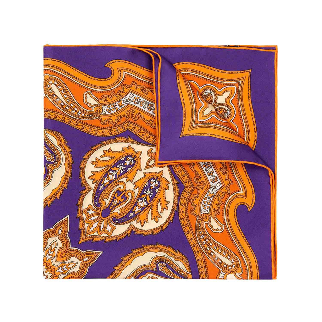 Violet Chianti Silk Pocket Square Serà Fine Silk