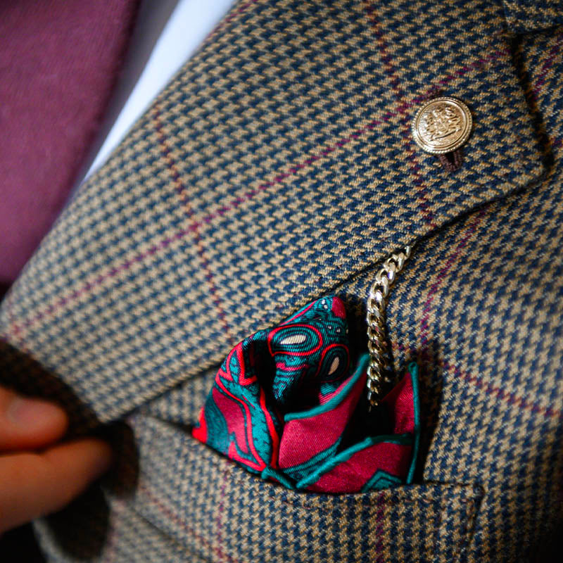 Clove Ripasso Silk Pocket Square Serà Fine Silk