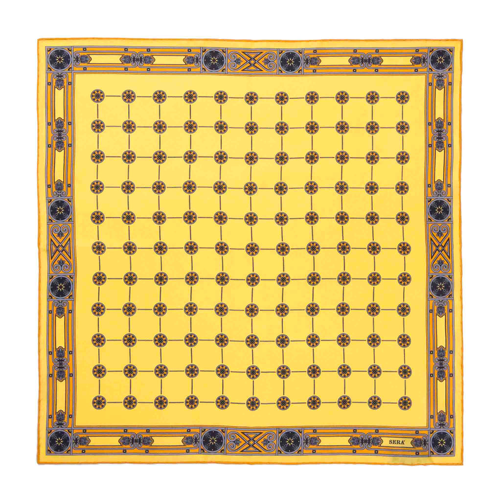 Milano Sunrise Yellow Pocket Square Serà Fine Silk