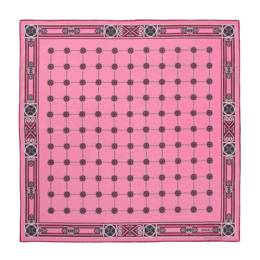 Milano Sunset Pink Pocket Square Serà Fine Silk