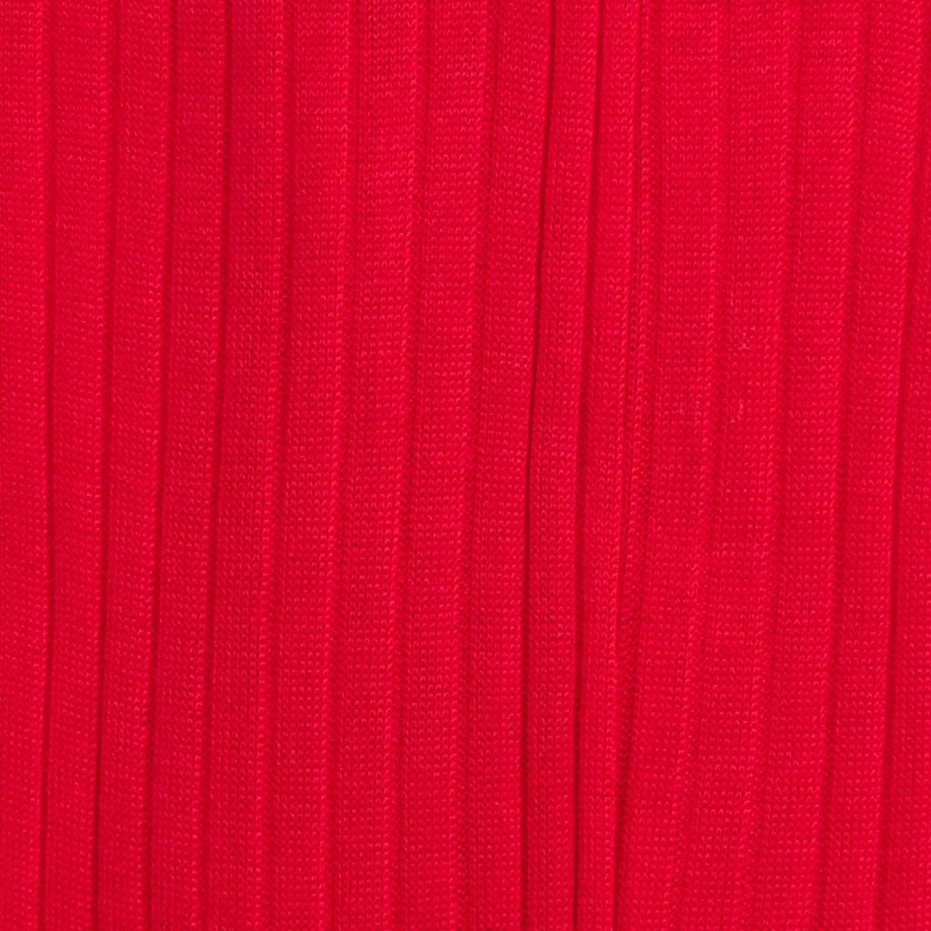Red Striped Cotton Socks Serà Fine Silk