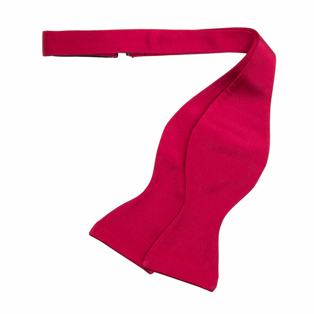 Red Self-Tie Silk Satin Bow Tie Serà Fine Silk
