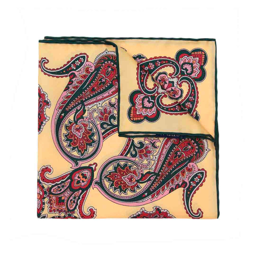 Rose Nebbiolo Silk Pocket Square Serà Fine Silk