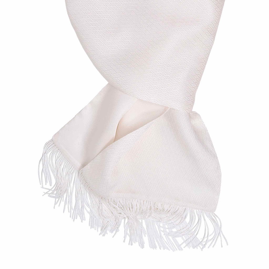 White Diamonds Pattern Silk Scarf Serà Fine Silk