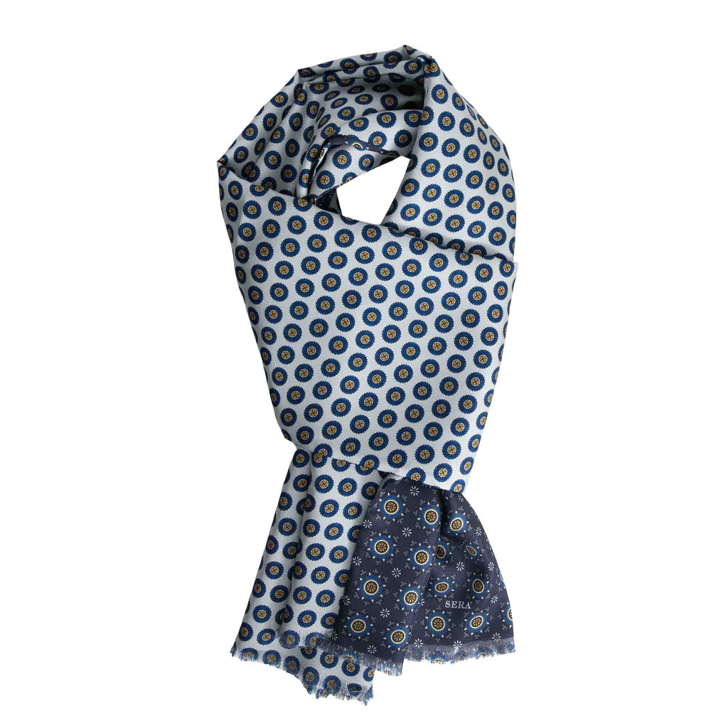 White Italian Silk Scarf Serà Fine Silk