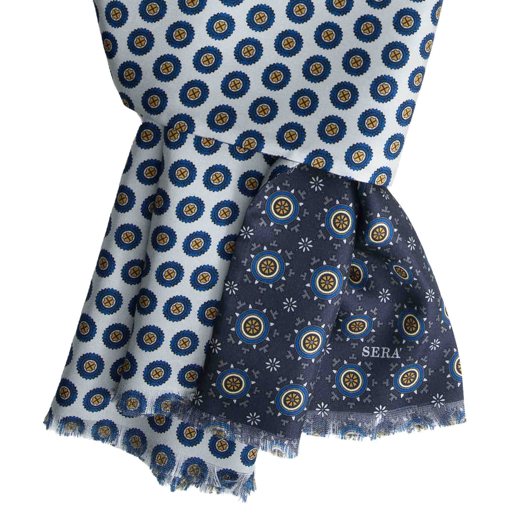 White Italian Silk Scarf Serà Fine Silk