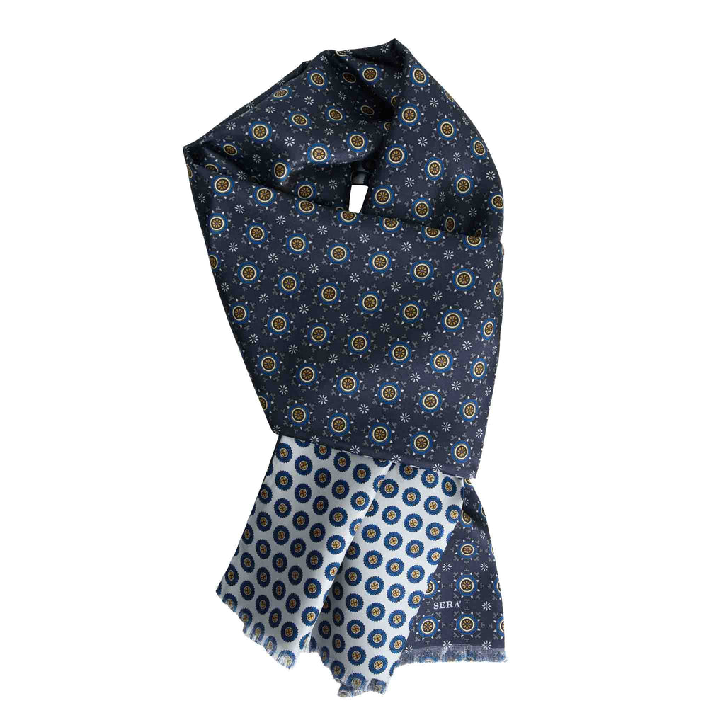 White Italian Silk Scarf Serà Fine Silk