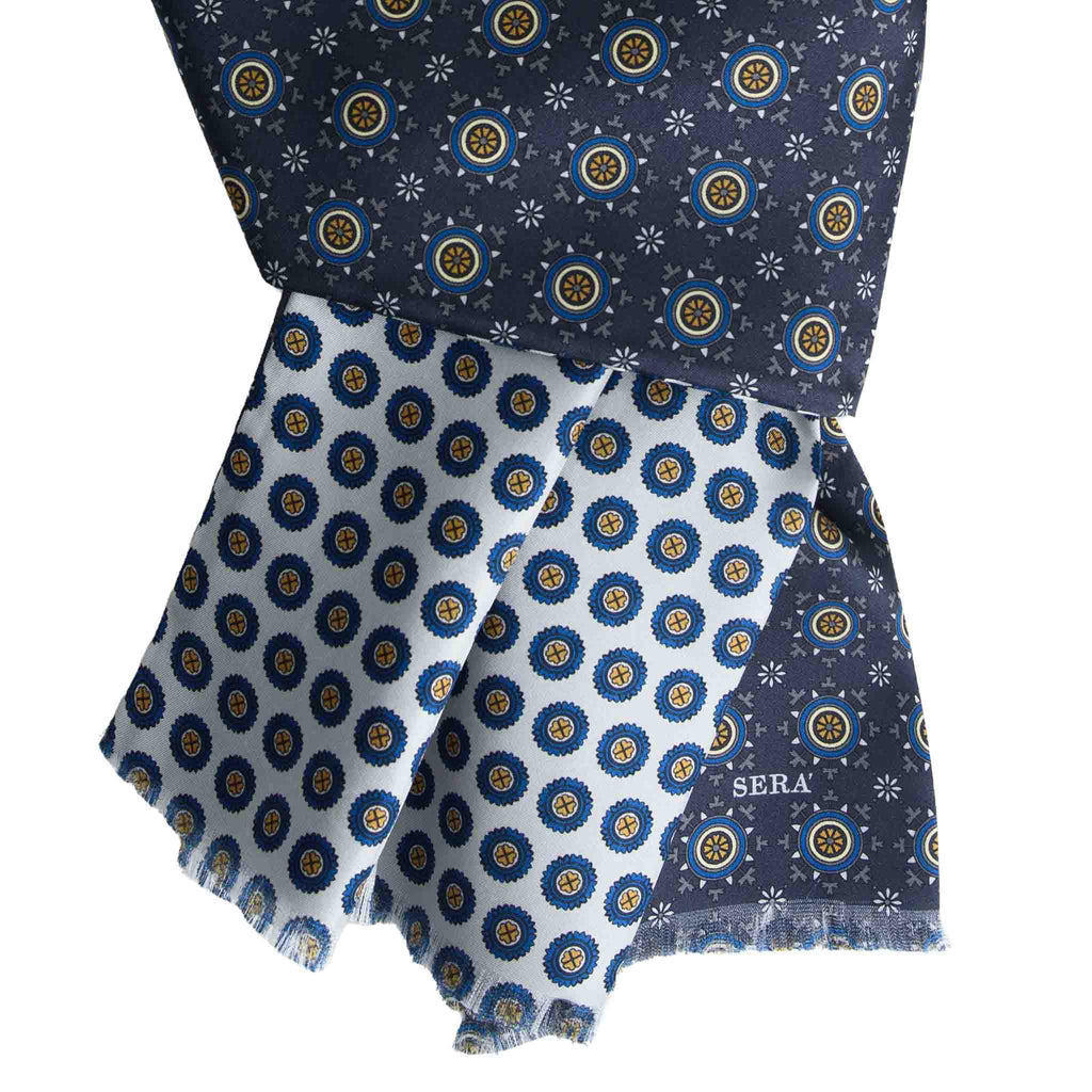 White Italian Silk Scarf Serà Fine Silk