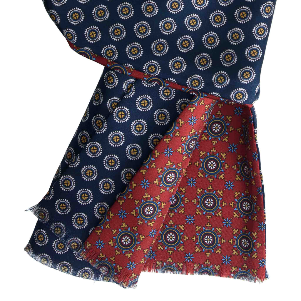 Red Italian Silk Scarf Serà Fine Silk