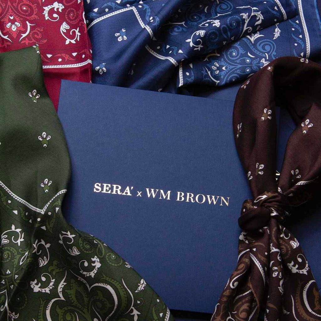Serà x WM Brown - Cotton & Silk Brown Bandana Serà Fine Silk