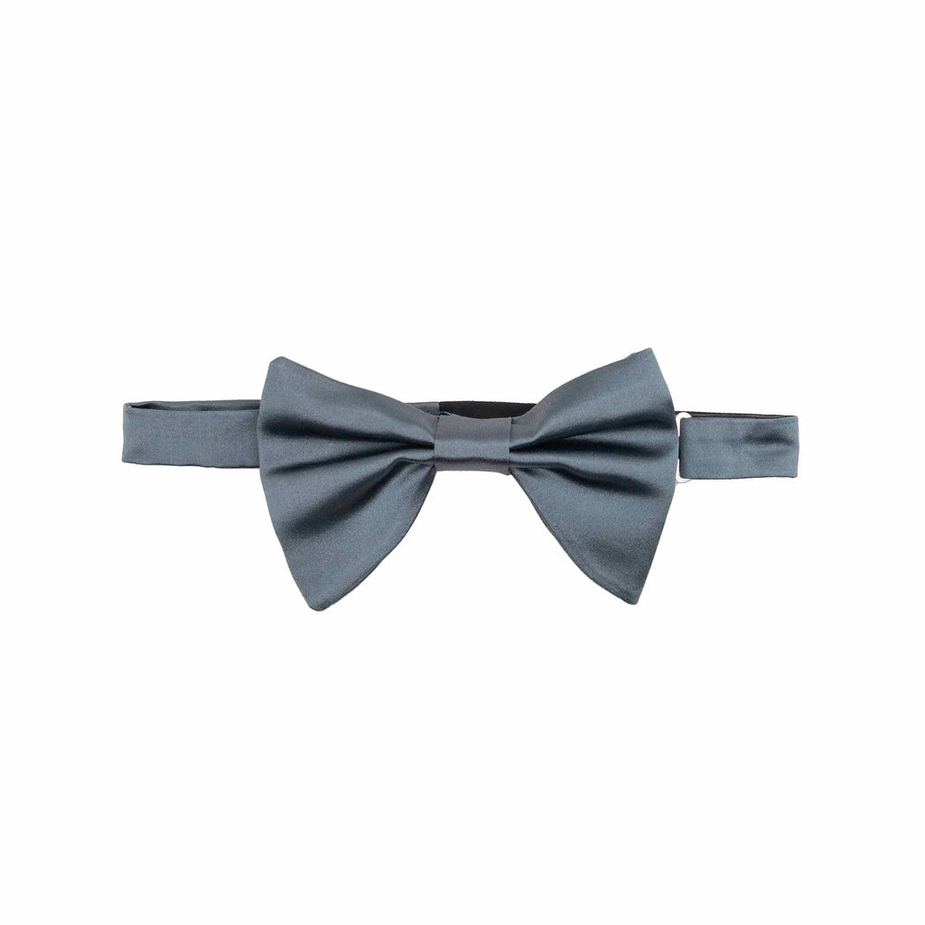 Grey Pre-Tied Silk Butterfly Bow Tie Serà Fine Silk