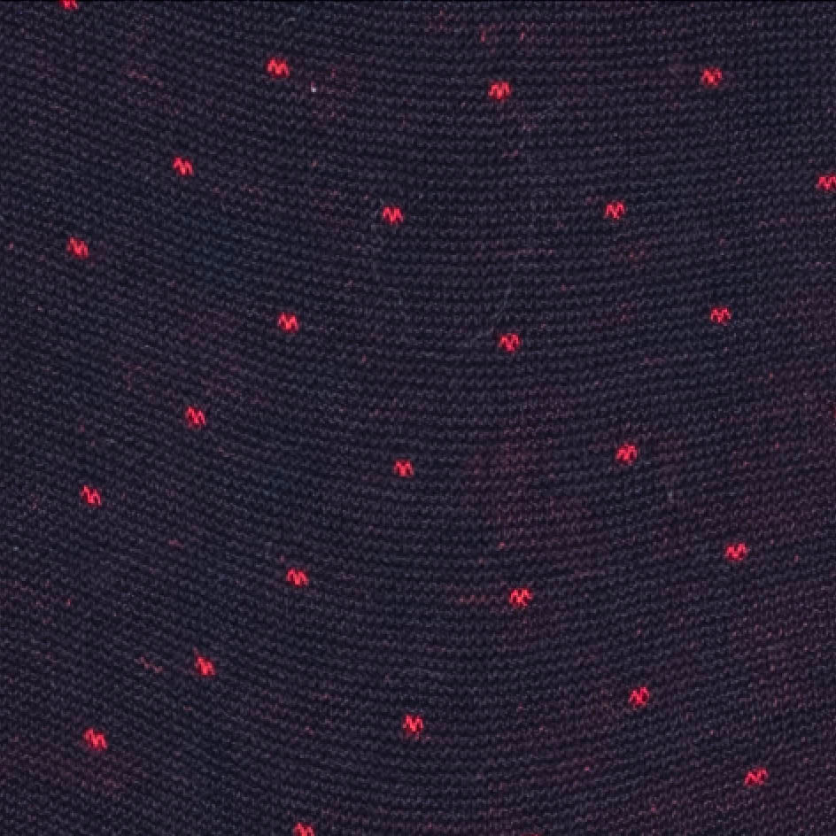 Dark Blue & Red Polka Dots Cotton Socks Serà Fine Silk