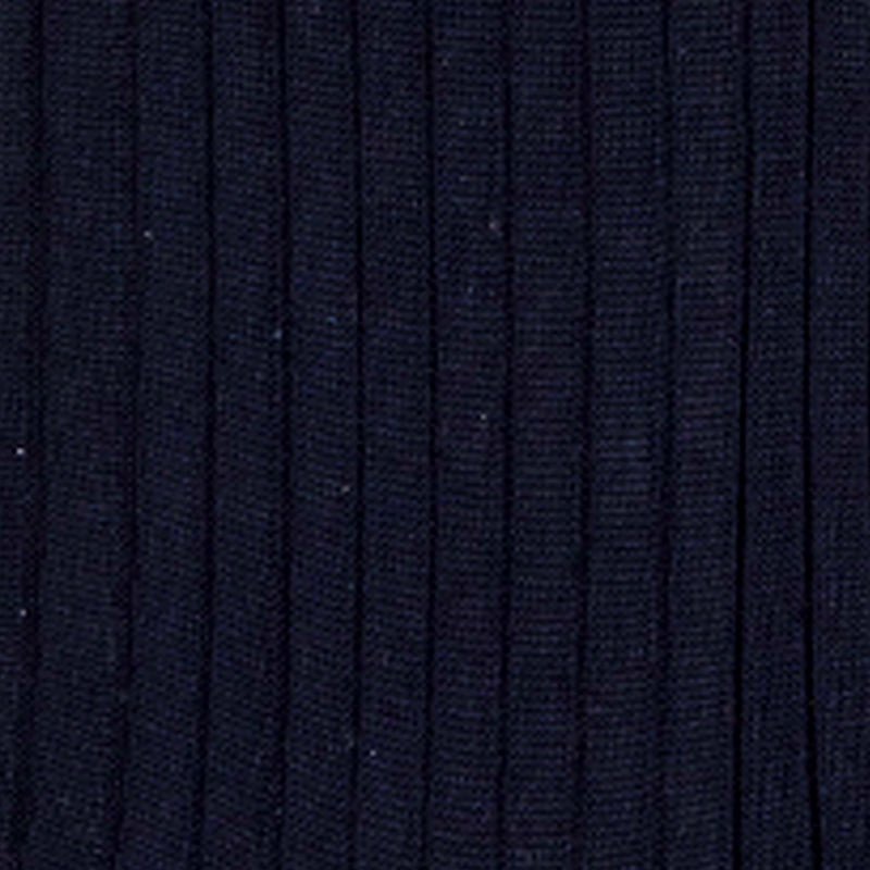 Dark Blue Ribbed Socks | Serà Fine Silk