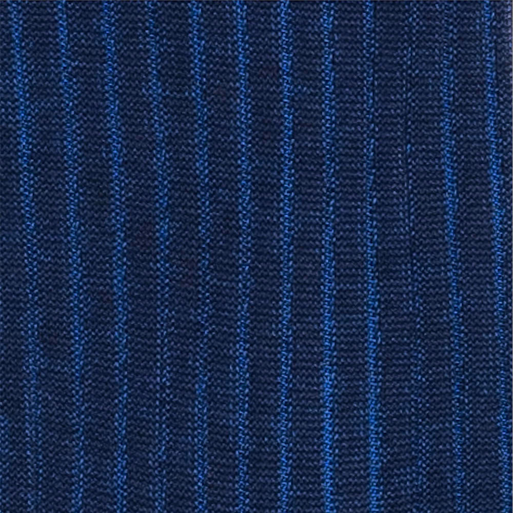 Blue Silk Tie & Navy Cotton Striped Socks Set Serà Fine Silk