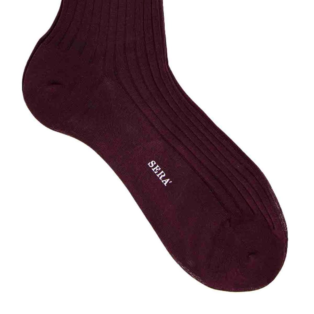 Grenat Striped Socks Serà Fine Silk
