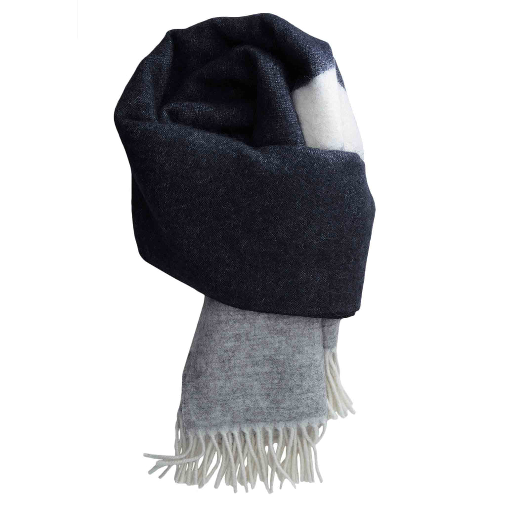 Striped Silk and Merino Wool Scarf Serà Fine Silk