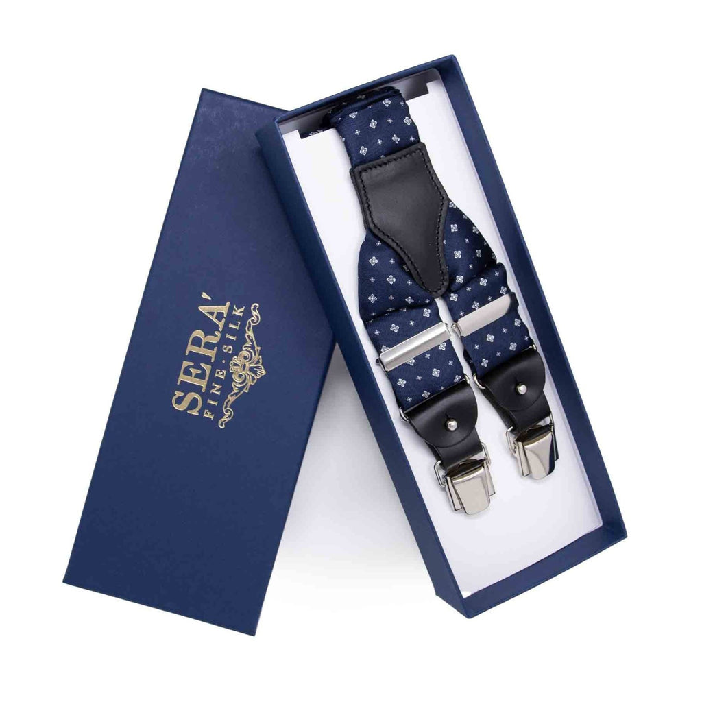Green Paisley Silk Suspenders Serà Fine Silk