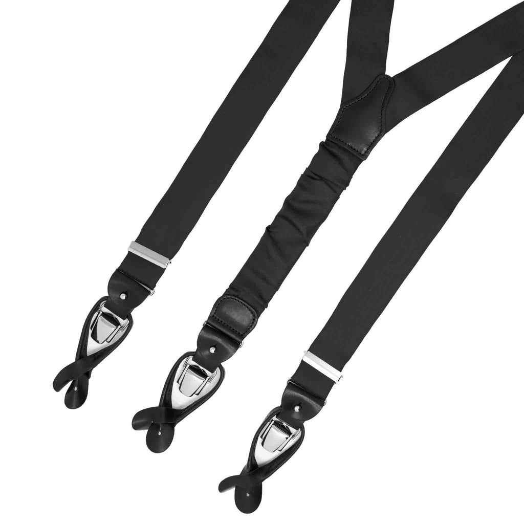 Black Silk Suspenders Serà Fine Silk