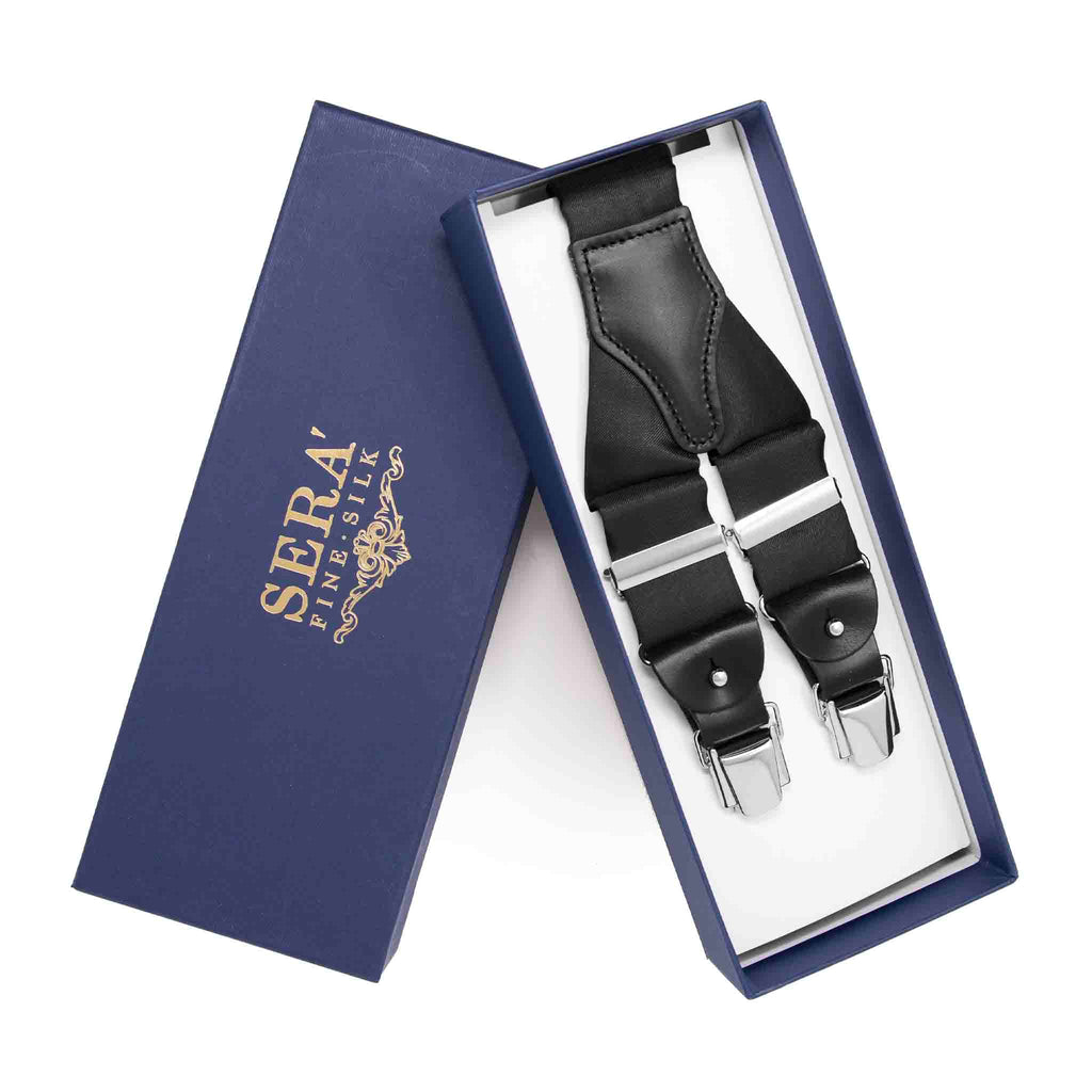 Black Silk Suspenders