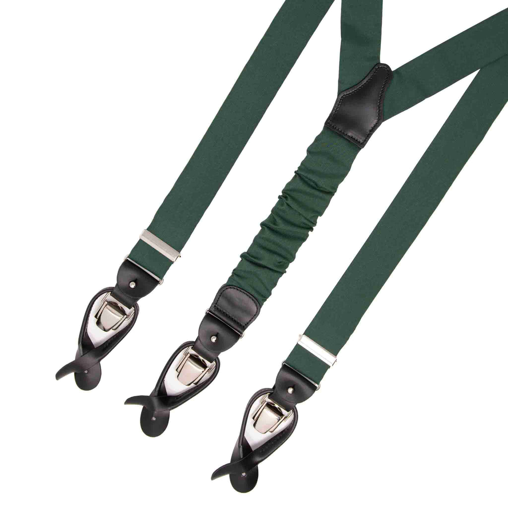 Green Silk Suspenders Serà Fine Silk