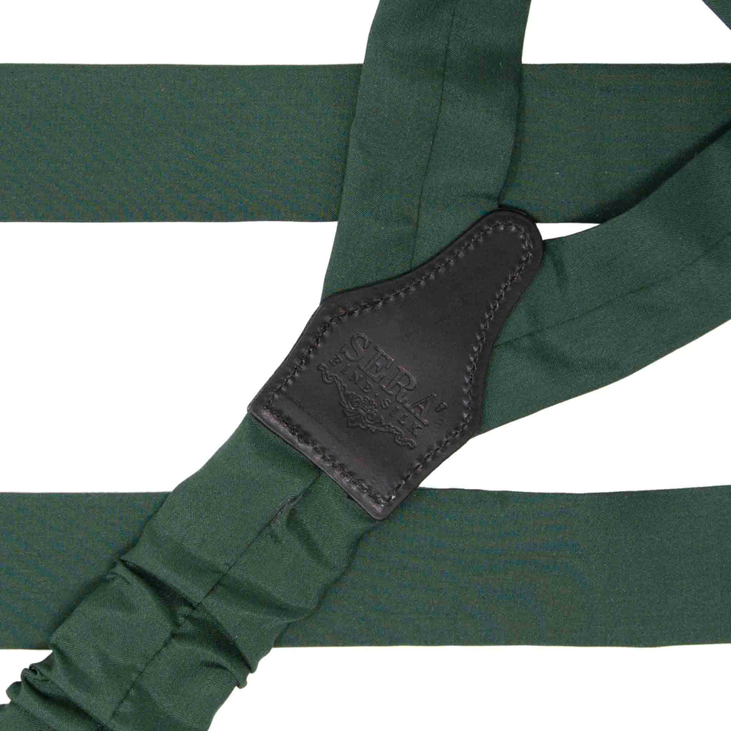 Green Silk Suspenders Serà Fine Silk