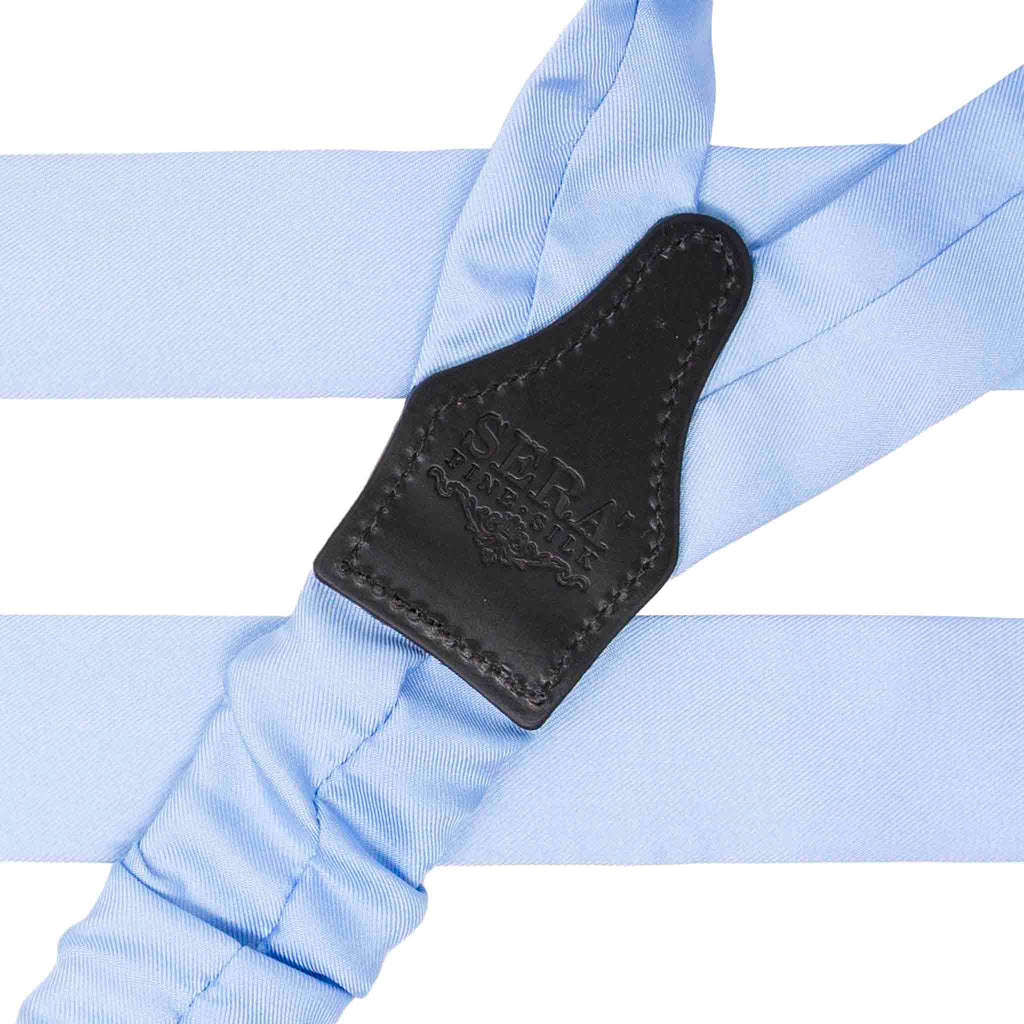 Light Blue Silk Suspenders Serà Fine Silk