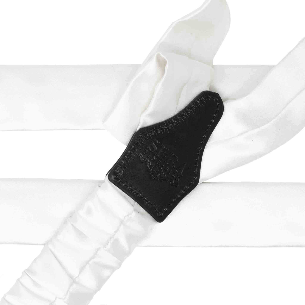 White Barathea Tuxedo Silk Suspenders Serà Fine Silk