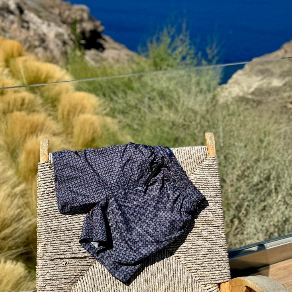 Pantelleria Blue Swimsuit Serà Fine Silk