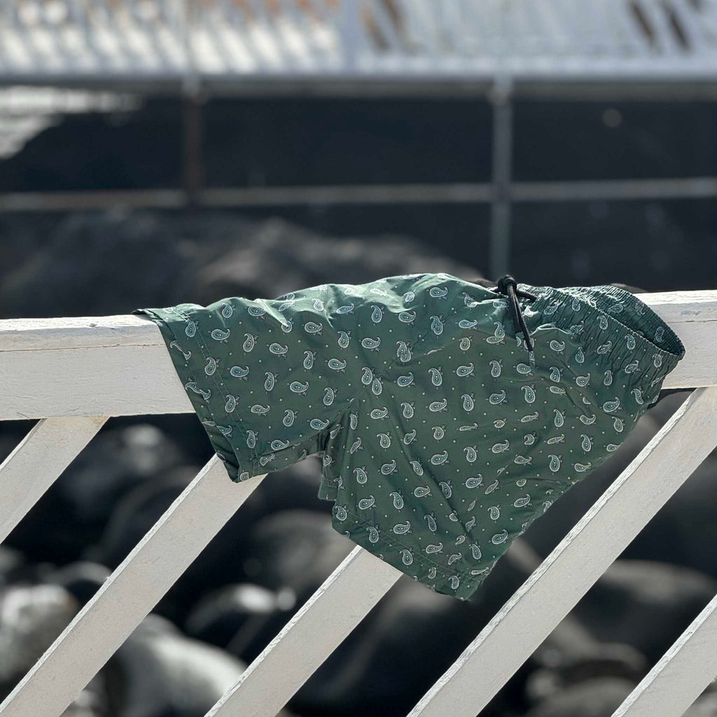 Filicudi Green Swimsuit Serà Fine Silk
