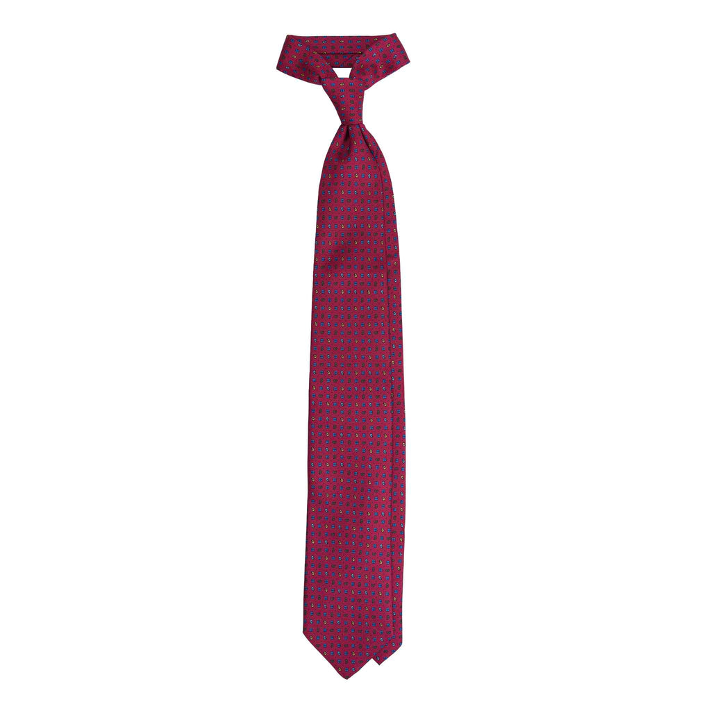 Burgundy Silk Tie with Small Paisley Serà Fine Silk