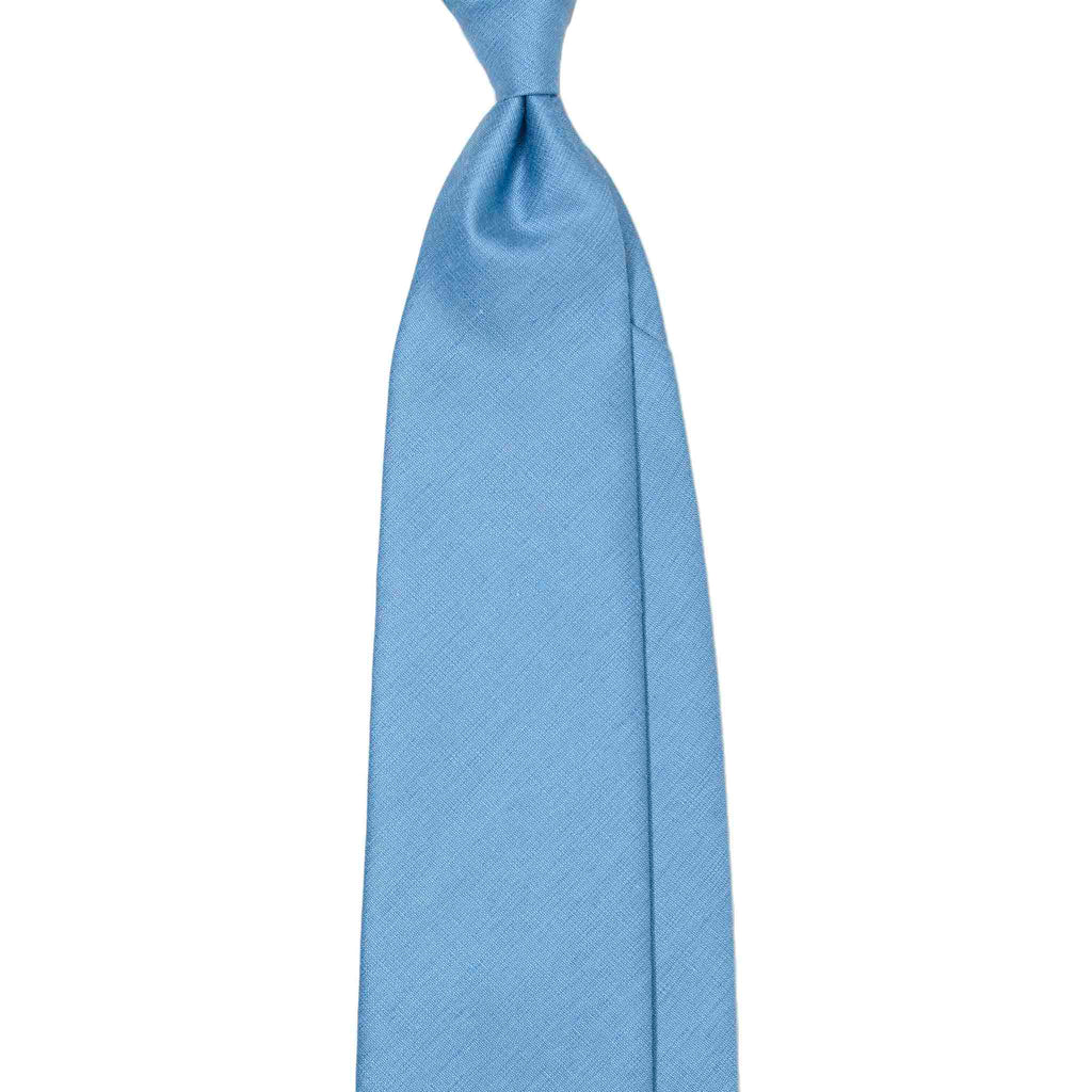 Light Blue Shantung Silk Tie Serà Fine Silk