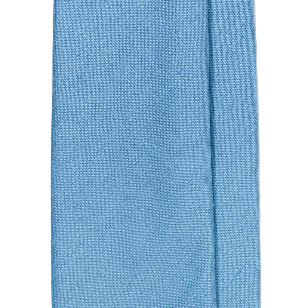 Light Blue Shantung Silk Tie Serà Fine Silk