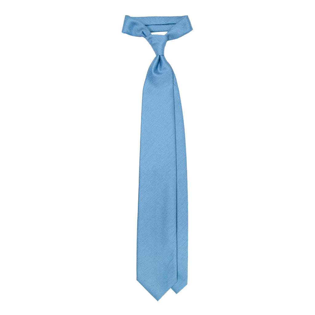 Light Blue Shantung Silk Tie Serà Fine Silk