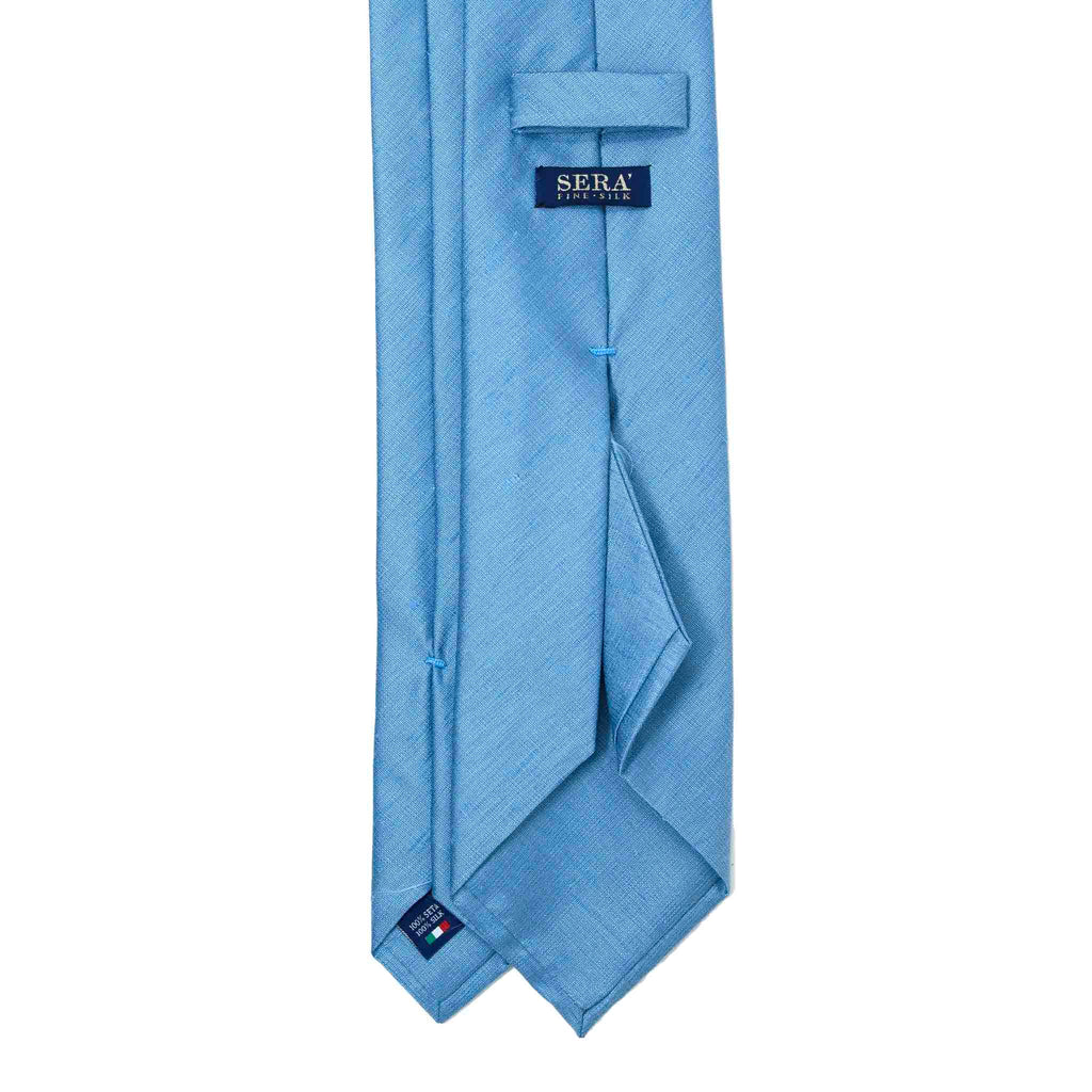 Light Blue Shantung Silk Tie Serà Fine Silk