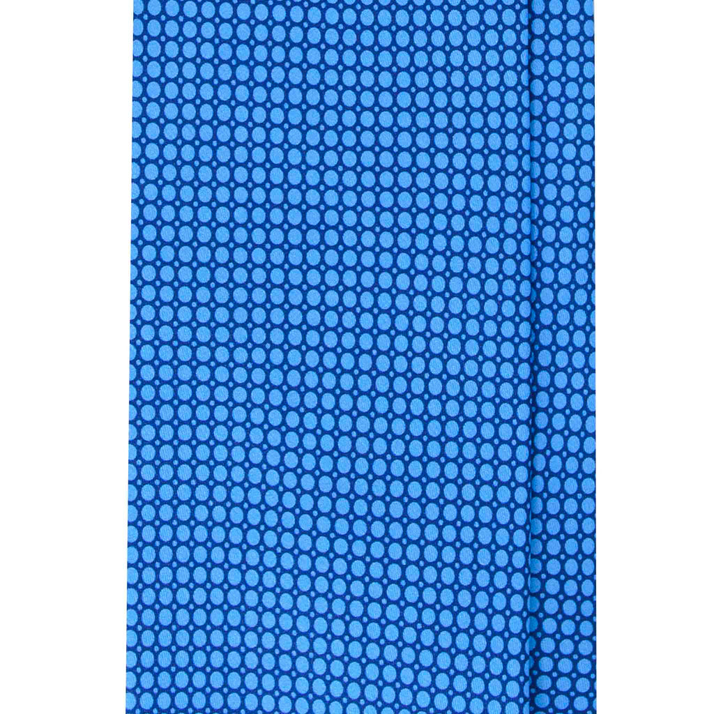 Light Blue Silk Tie with Small Blue Circles Serà Fine Silk