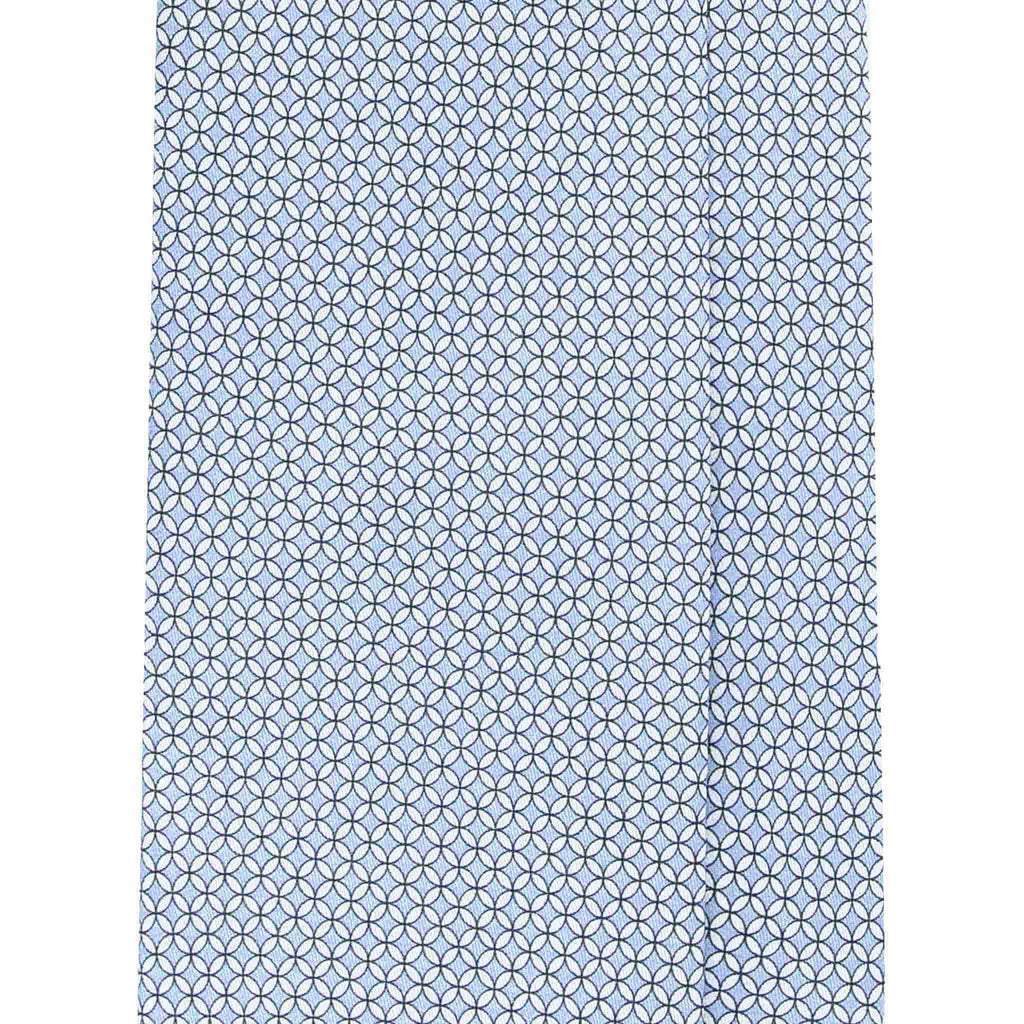Light Blue Silk Tie with White Small Circles Serà Fine Silk