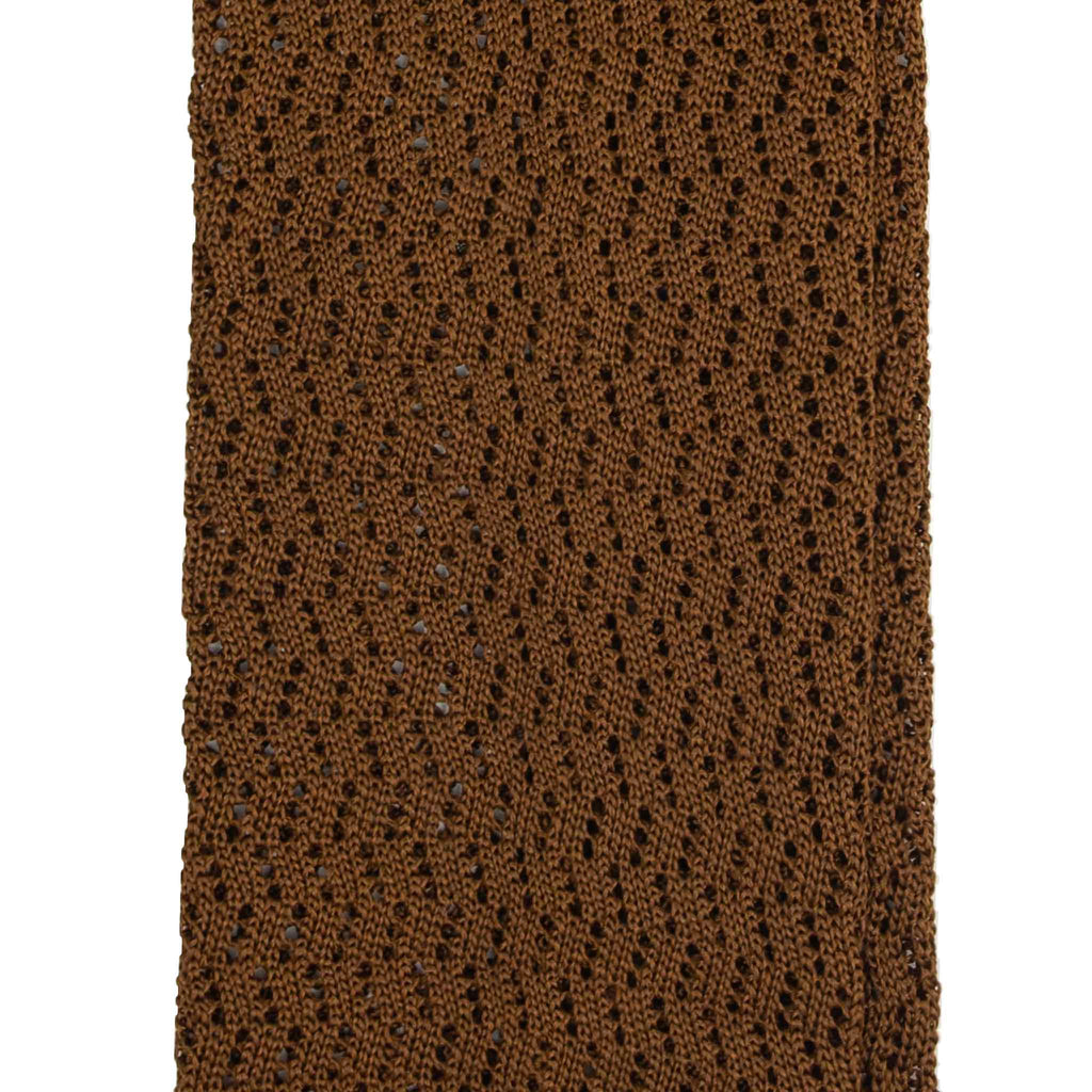 Havana Zig Zag V Point Knitted Silk Tie Serà Fine Silk