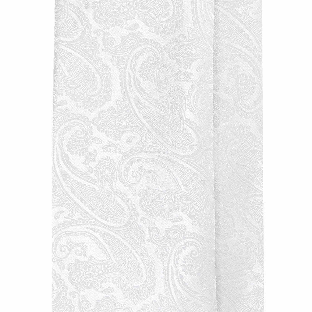 White Paisley Jacquard Silk Tie Serà Fine Silk