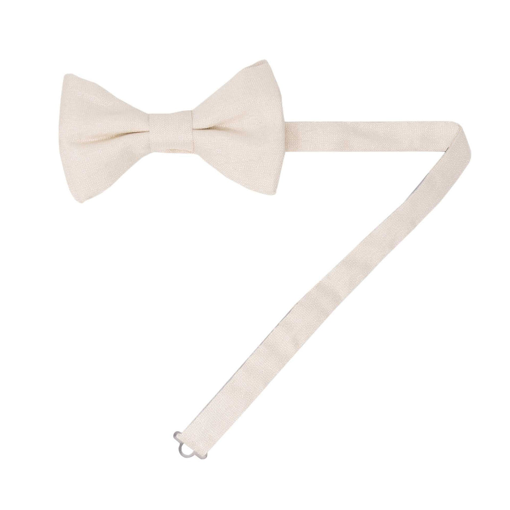 White with Texture Pre-Tied Silk Bow Tie Serà Fine Silk