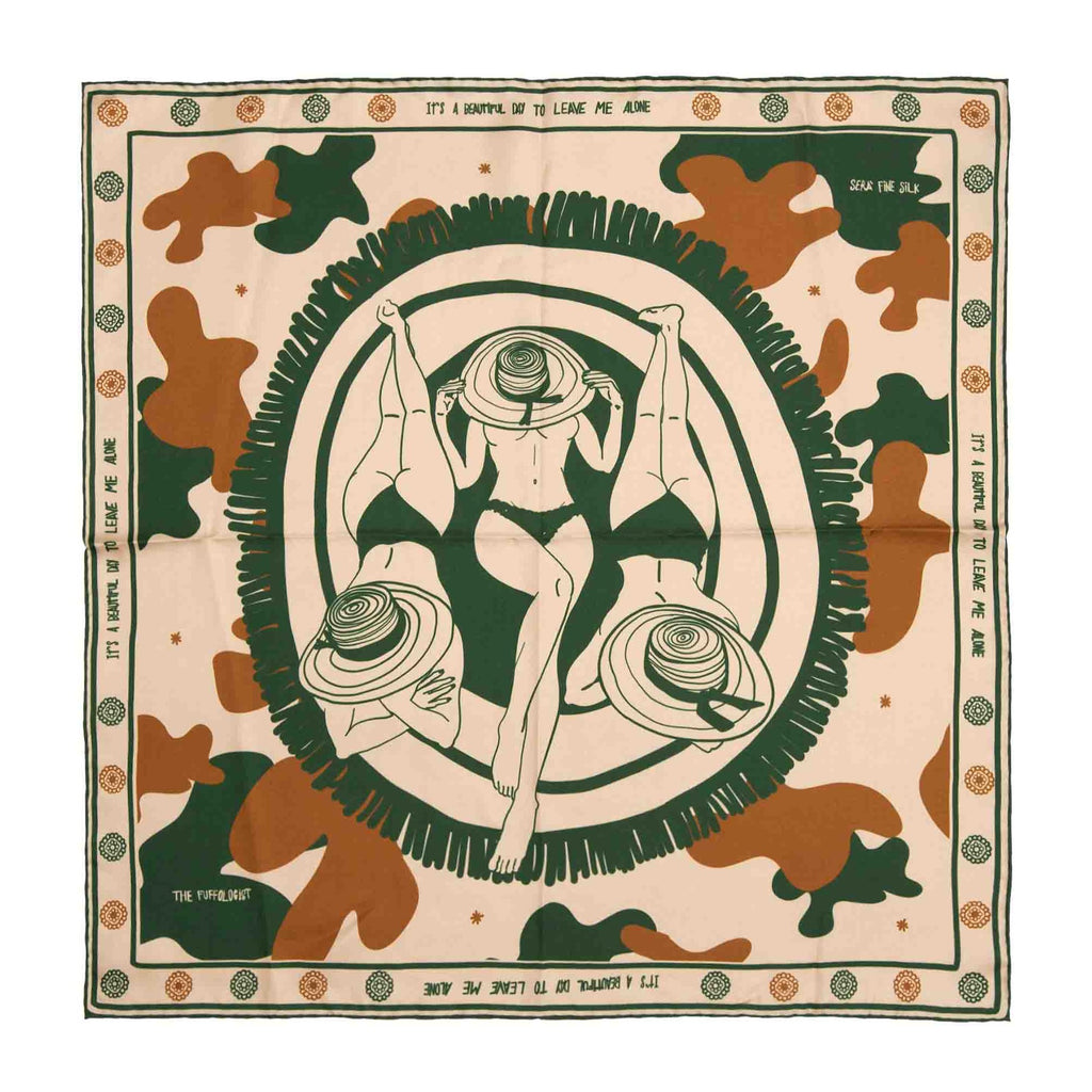 It's a beautiful day to leave me alone Silk Bandana Serà Fine Silk