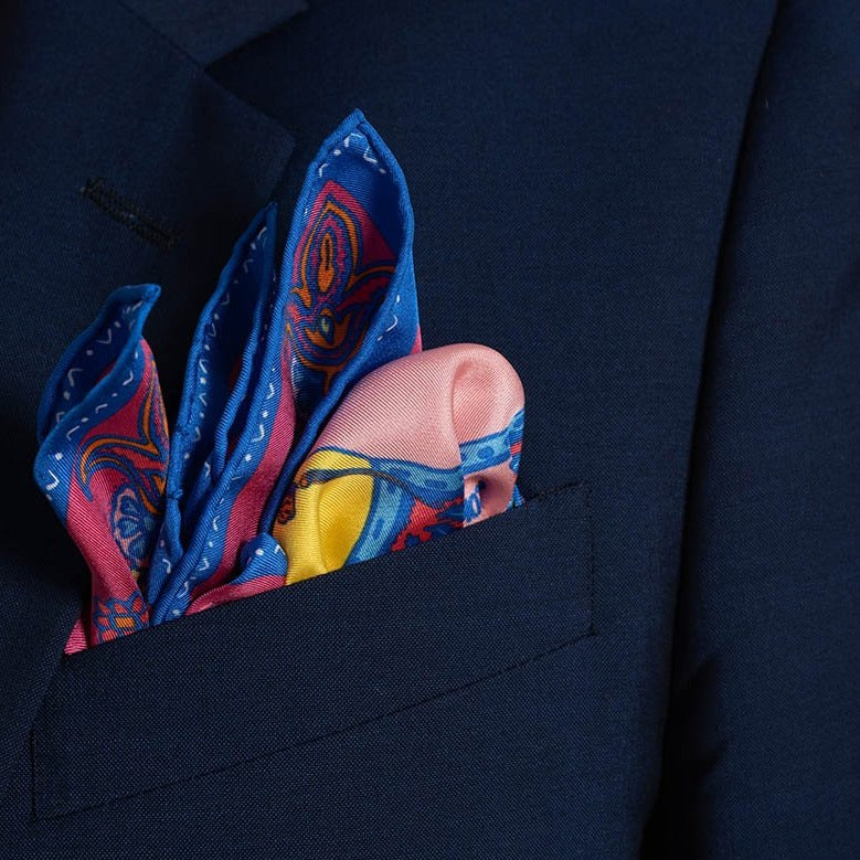 Take your broken heart into art Pink Pocket Square