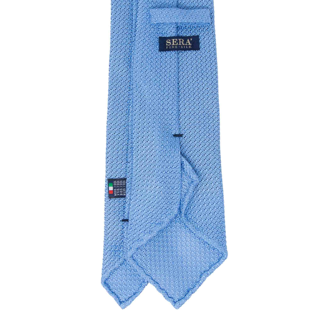 light blue garza grossa grenadine silk tie - sera fine silk