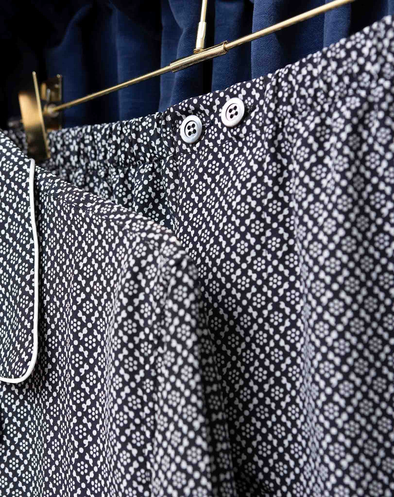 black and white silk pajamas - serà fine silk