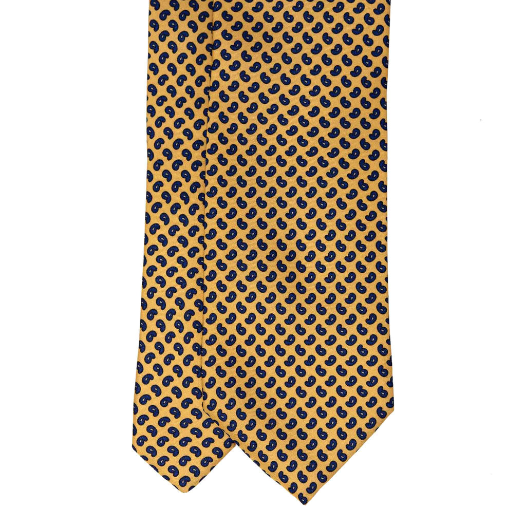 sera fine silk - yellow paisley silk tie