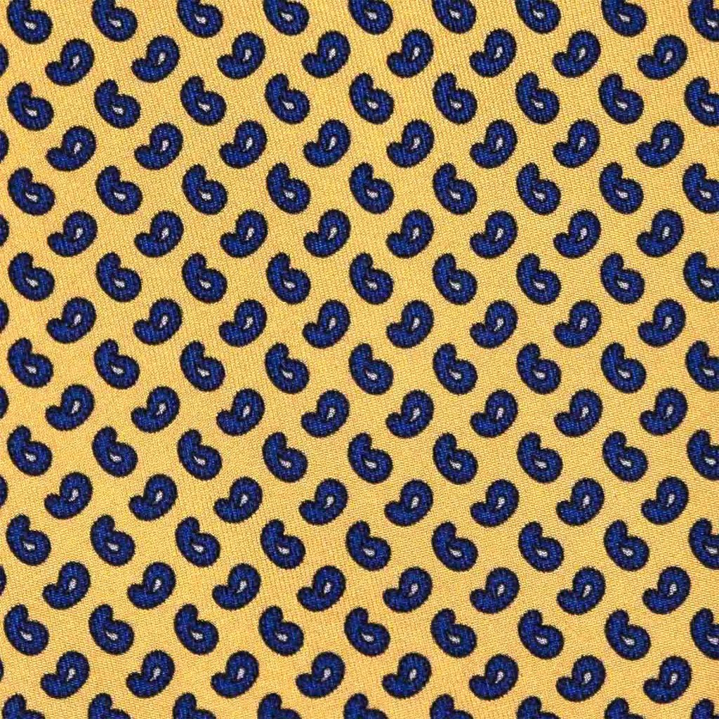sera fine silk - yellow paisley silk tie