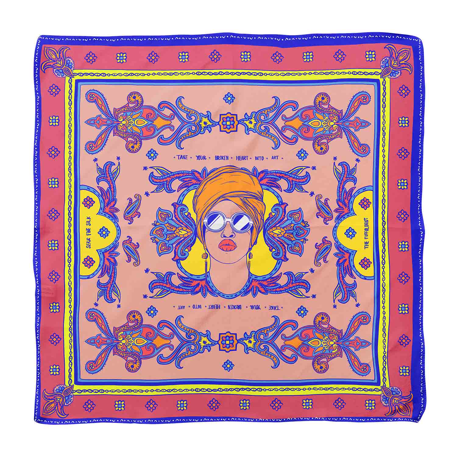 "Take your broken heart into art" Pocket Square